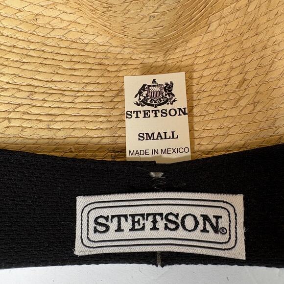 STETSON Staycation Fedora - Two Tone Straw Hat - Resort Summer Vacation - Size S - Picture 7 of 9